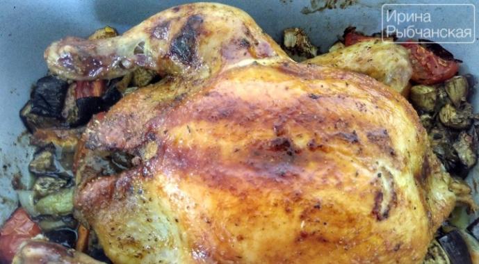 Baklažānu ar vistas krūtiņu recepte cepeškrāsnī