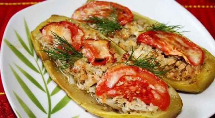 Zucchini boats stuffed with vegetables How to cook zucchini boats